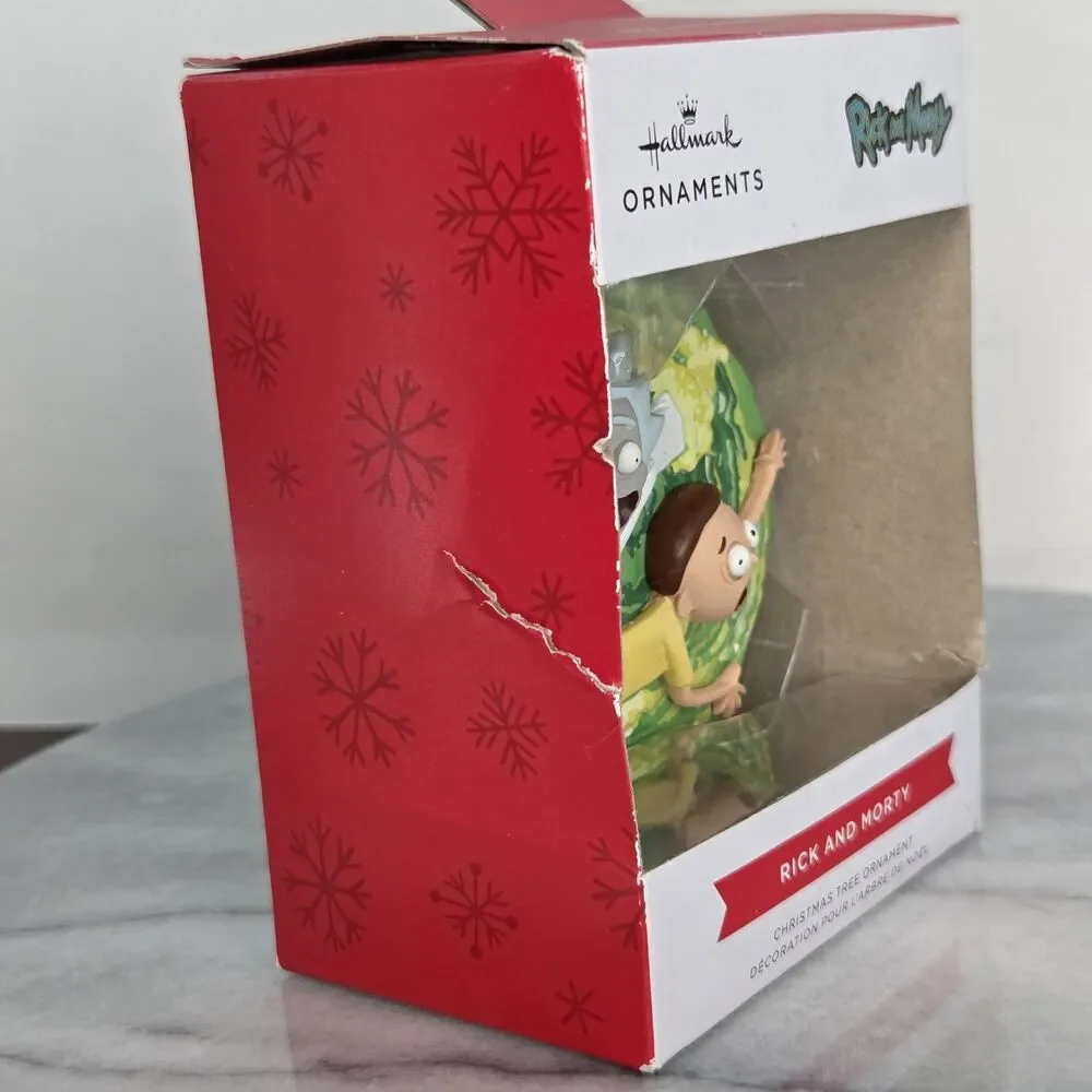 Hallmark Rick and Morty Christmas Ornament Adult Swim Cartoon Network Gift Boxed